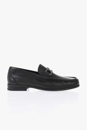 Hammered Leather Loafers GRANDIOSO with Iconic Monogram