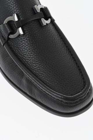 Hammered Leather Loafers GRANDIOSO with Iconic Monogram