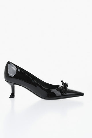 Leather Pumps ANNIE with Bow and 6 cm Heel