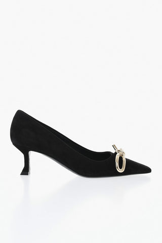 Suede Pumps ANNIE with Metal Detail 6cm