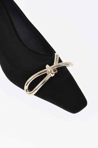 Suede Pumps ANNIE with Metal Detail 6cm