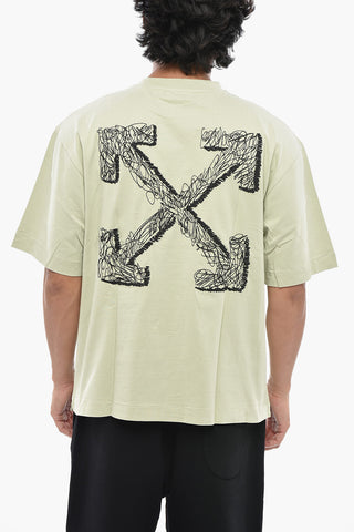 Crew Neck T-Shirt SCRIBBLE ARROW Cotton Jersey