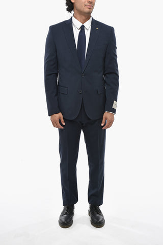 CC COLLECTION 2-Button Lined Virgin Wool Suit