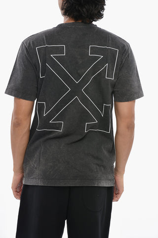 T-Shirt Girocollo OUTLINE ARROW Slim Fit Effetto Acid-Wash