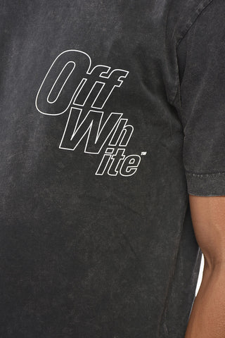 T-Shirt Girocollo OUTLINE ARROW Slim Fit Effetto Acid-Wash