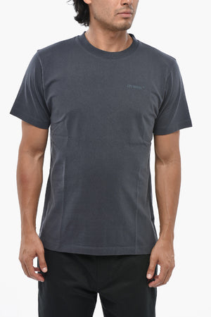 SEASONAL Slim-Fit Crewneck T-Shirt DIAG TAB Solid Color