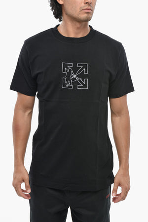 T-Shirt Girocollo LOGO WORKERS Slim Fit con Ricamo sul Fronte