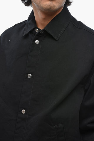 ICON Dark-Wash Denim Jacket with Embossed Logo