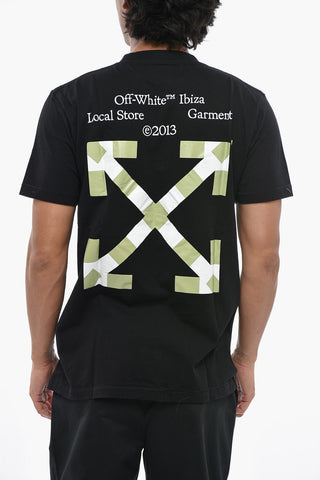 Crewneck Cotton-Jersey T-Shirt IBIZA with Iconic Print