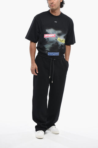 Brushed Cotton Joggers PIXEL DIAG with Embroidery