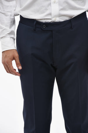 CC COLLECTION 2-Button Virgin Wool Stretch Suit Double Vent Classic Notch Lapel