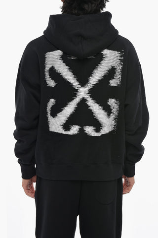 Brushed Cotton Hoodie WINDY ARROW with Embossed Logo
