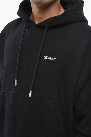 Felpa Hoodie WINDY ARROW in Cotone Garzato con Logo in Rilievo