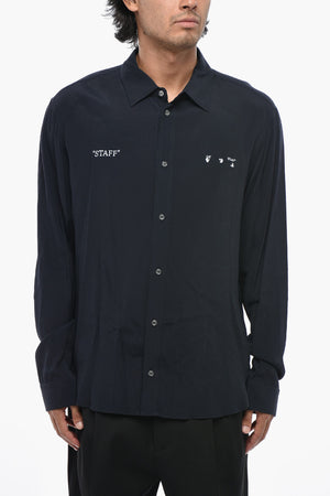 Solid-Color Shirt STAFF with Printed Logo