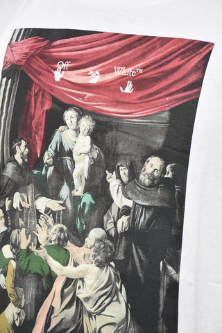 라운드 넥 오버사이즈 핏 티셔츠 Caravaggio 프린트