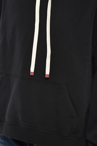 Cotton Fleece Hoodie With Large Patch Pocket