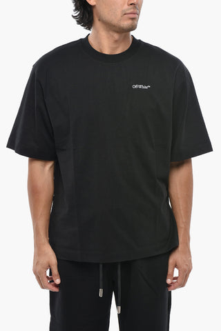 Rundhals-T-Shirt SCRIBBLE DIAG aus Baumwoll-Jersey