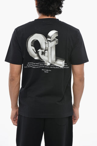 Slim-Fit Rundhals-T-Shirt mit Print