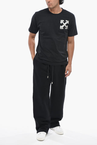 Slim-Fit Rundhals-T-Shirt mit Print