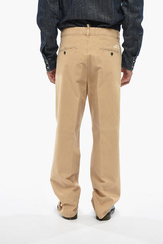 ICON Straight-Leg Chino Trousers With Concealed Buttoning
