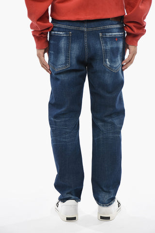 Stretch-Denim-Jeans BRO mit Leder-Patch 19 cm