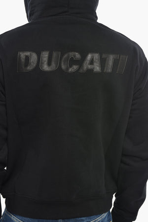 DUCATI Cotton Hoodie With Logo Logo Patch Tone-On-Tone