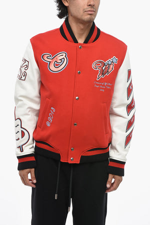 Varsity-Bomber SCORPIO LEA aus Wollmix mit Lederärmeln