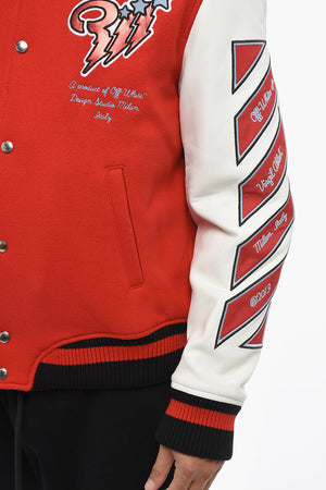 Varsity-Bomber SCORPIO LEA aus Wollmix mit Lederärmeln