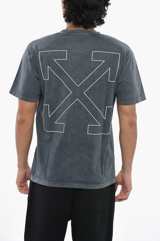 Slim Fit Crew Neck T-Shirt OUTLINE ARROW Vintage Effect