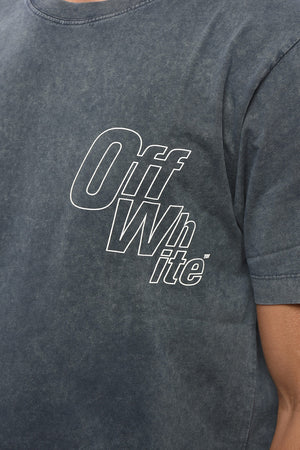Slim-Fit Rundhals-T-Shirt OUTLINE ARROW mit Vintage-Effekt