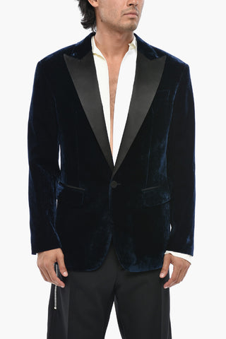 Giacca Tuxedo DAN in Velour e Lurex con Rever a Lancia
