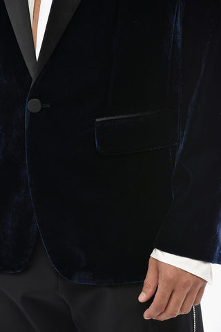 Giacca Tuxedo DAN in Velour e Lurex con Rever a Lancia