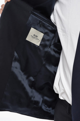 CC COLLECTION 버진 울 정장 양측 트임 클래식 라펠