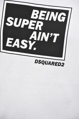 Cotton Crewneck T-Shirt With Contrast Print