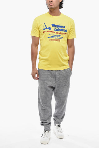 MAGLIANO T-shirt Girocollo in Cotone con Stampa a Contrasto