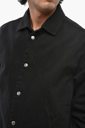 ICON Dark-Wash Denim Jacket with Embossed Logo