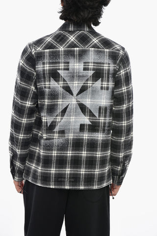 Checked Flannel Overshirt with Double Chest Pocket