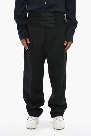 MAGLIANO Virgin Wool Tuxedo Trousers With Side Zip