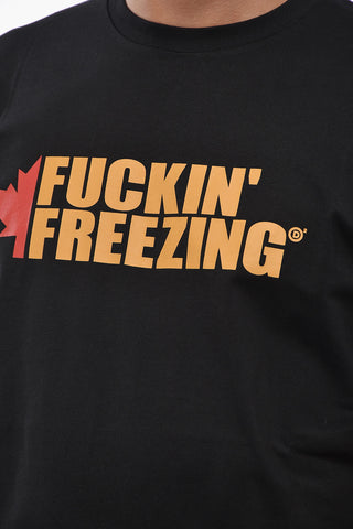 Cotton Crewneck T-Shirt With Contrast Print