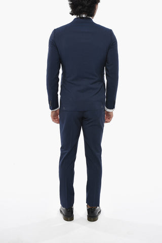 CC COLLECTION Virgin Wool And Mohair Suit Double Vent Classic Notch Lapel