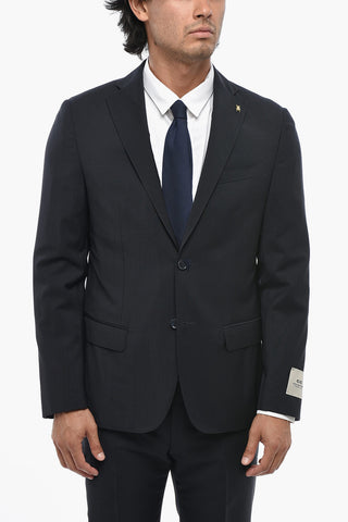 CC COLLECTION Virgin Wool Suit With Classic Lapel And Flap Pockets