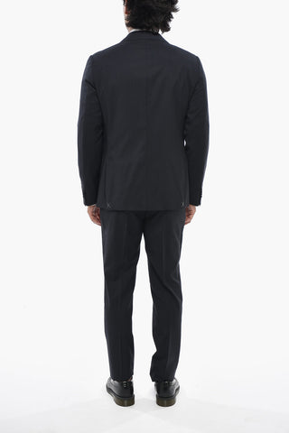 CC COLLECTION Virgin Wool Suit With Classic Lapel And Flap Pockets