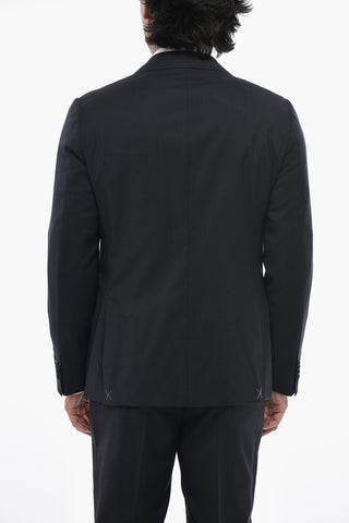CC COLLECTION Virgin Wool Suit With Classic Lapel And Flap Pockets