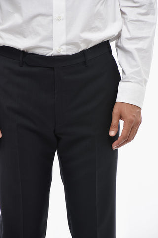 CC COLLECTION Virgin Wool Suit With Classic Lapel And Flap Pockets