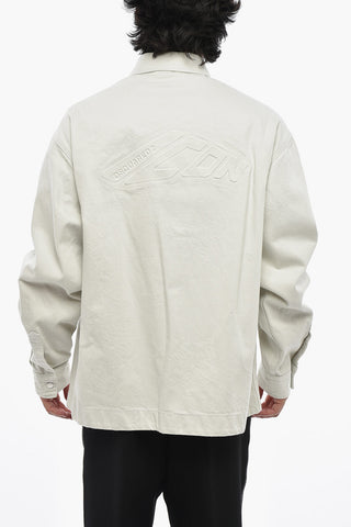 ICON Jeansjacke Uni mit geprägtem Logo