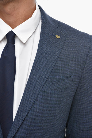 CC COLLECTION 2-Button Virgin Wool Suit Double Vent Classic Notch Lapel