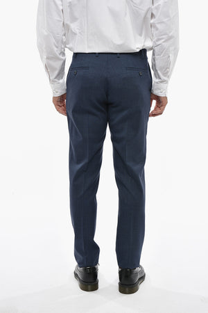 CC COLLECTION 2-Button Virgin Wool Suit Double Vent Classic Notch Lapel