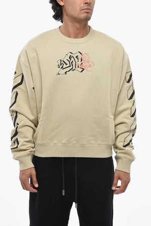 SEASONAL Rundhals-Sweatshirt aus aufgerauter Baumwolle mit Graffiti-Print