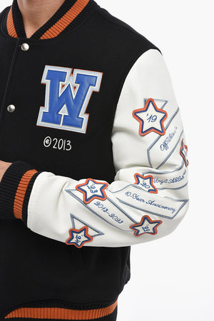 Varsity-Bomber WIZ LEA aus Wollmix mit Lederärmeln