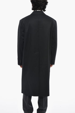 Virgin Wool Double-Breasted Coat